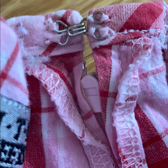 Pink, white and red plaid mini skirt/skort! - Picture 9 of 12